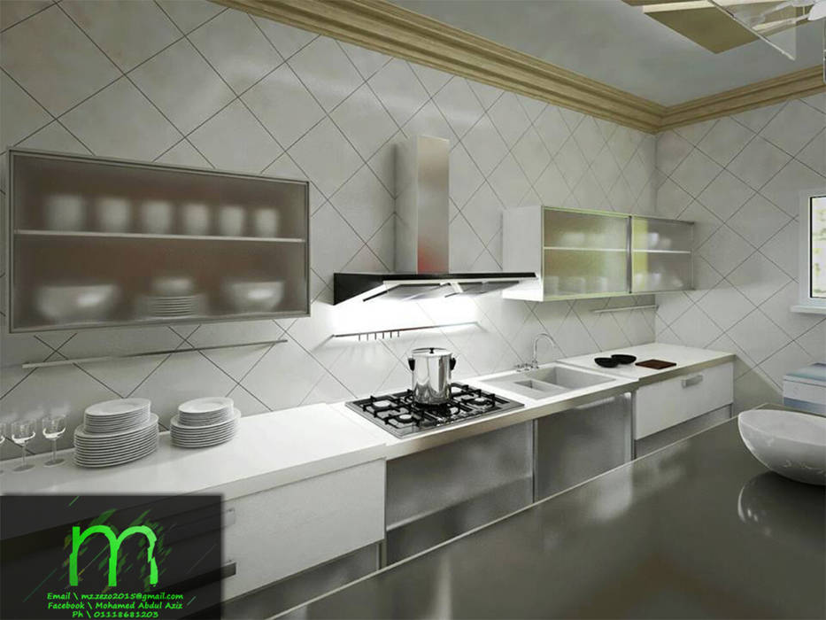 KITCHEN EL Mazen For Finishes and Trims مطبخ خشب معالج Transparent طاولات وكراسي