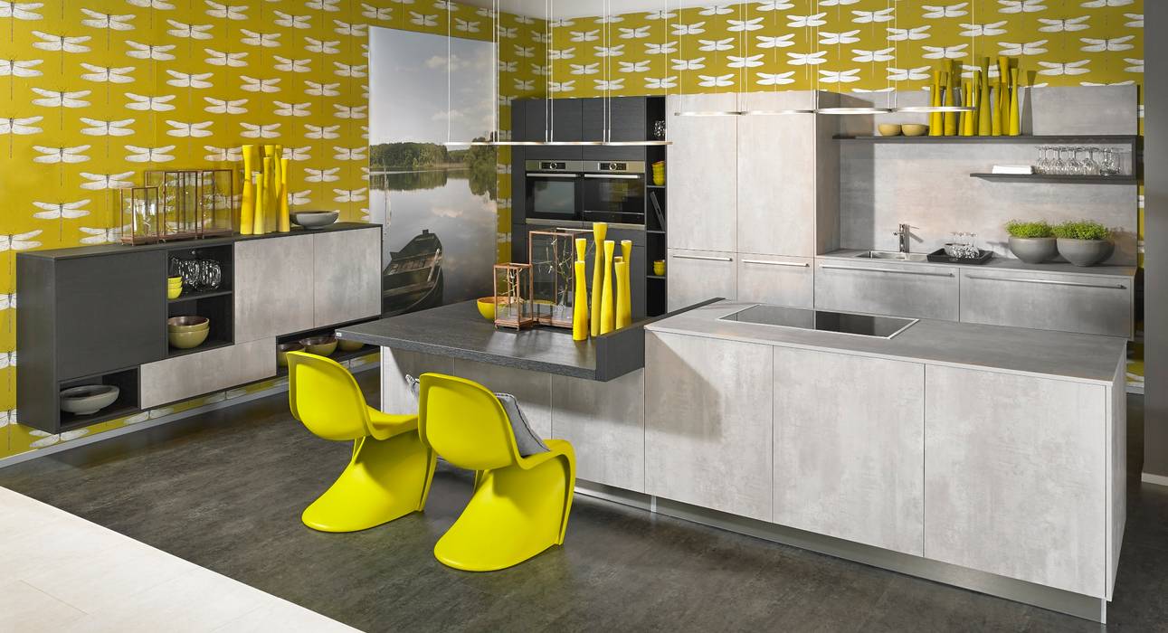 KOW Hausfair ALNO AG , ALNO North America ALNO North America Modern Kitchen Ceramic Cabinets & shelves