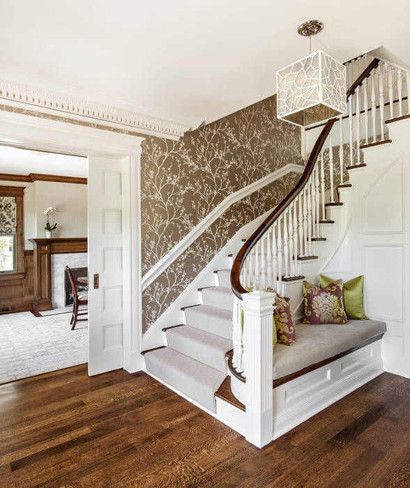 Foyer Clean Design Modern Corridor, Hallway and Staircase