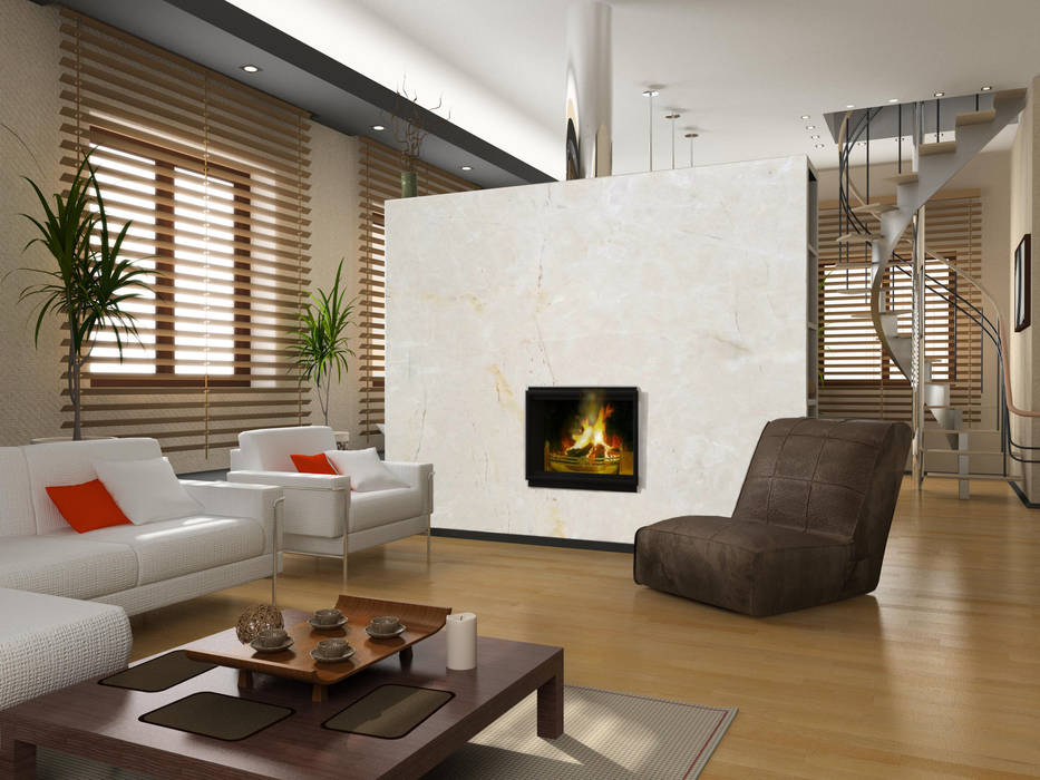 Marble Slabs, Elalux Tile Elalux Tile Modern Living Room Marble