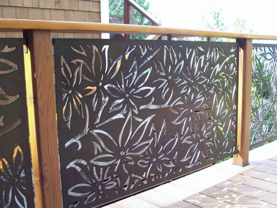 FERFORJE LAZER KESİM UYGULAMALARIMIZ, NATUREL METAL FERFORJE NATUREL METAL FERFORJE Modern style gardens Iron/Steel