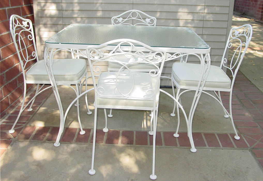 Ferforje masa &amp; sandalye naturel metal ferforje bahçemobilyalar demir