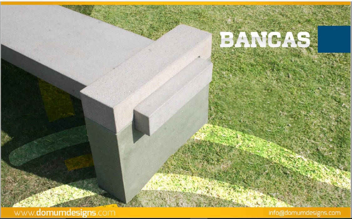 Bancas Domum Jardines modernos Concreto Mobiliario