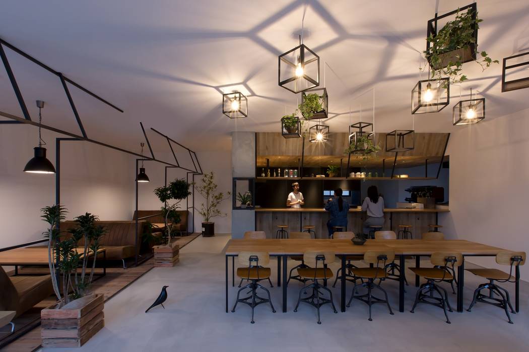 cafe CICERO, ALTS DESIGN OFFICE ALTS DESIGN OFFICE ทางเดินในสไตล์อุตสาหกรรมห้องโถงและบันได หิน