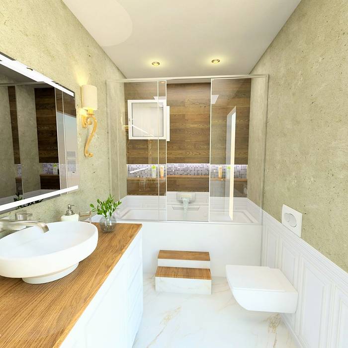 Country house , Murat Aksel Architecture Murat Aksel Architecture Country style bathroom Wood Wood effect