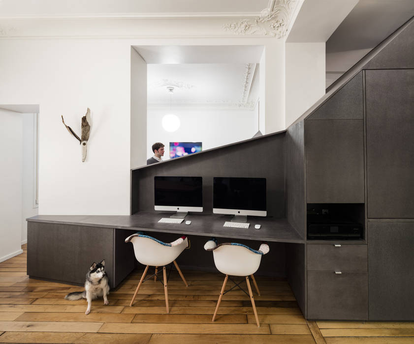 Apartment XIV, STUDIO RAZAVI ARCHITECTURE STUDIO RAZAVI ARCHITECTURE 모던스타일 거실