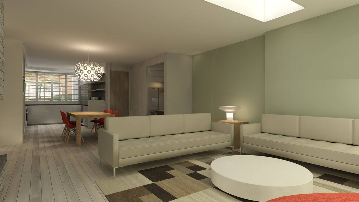 Ontwerp woonhuis Diemen, Studio DEEVIS Studio DEEVIS Modern living room