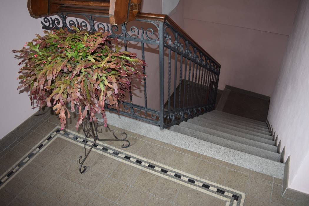 RISTRUTTURAZIONE DI EDIFICIO PLURIFAMILIARE - ESTERNI E PARTI COMUNI, Fabio Ricchezza architetto Fabio Ricchezza architetto Classic corridor, hallway & stairs