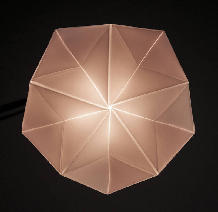 Pentagon 1.2M2 onderaanzicht VRAEY Minimalistische woonkamers Papier handgemaakt,lamp,hanglamp,LED,warm,papier,origami,minimalistisch,Dutch,design,Verlichting