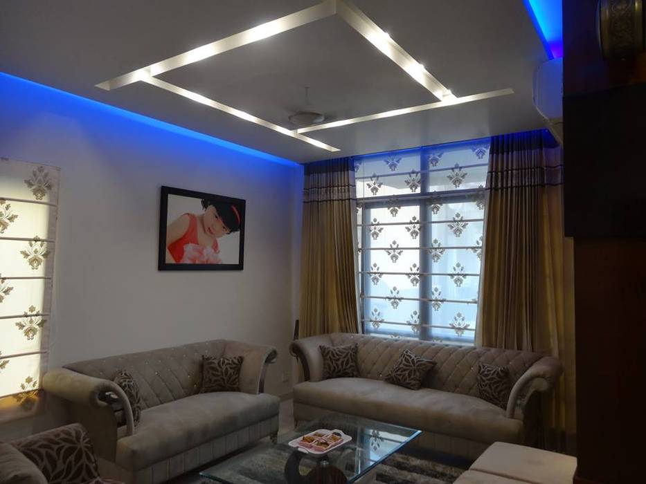 Villa Interiors at Ghaziabad, Interiors Planet Interiors Planet Modern living room