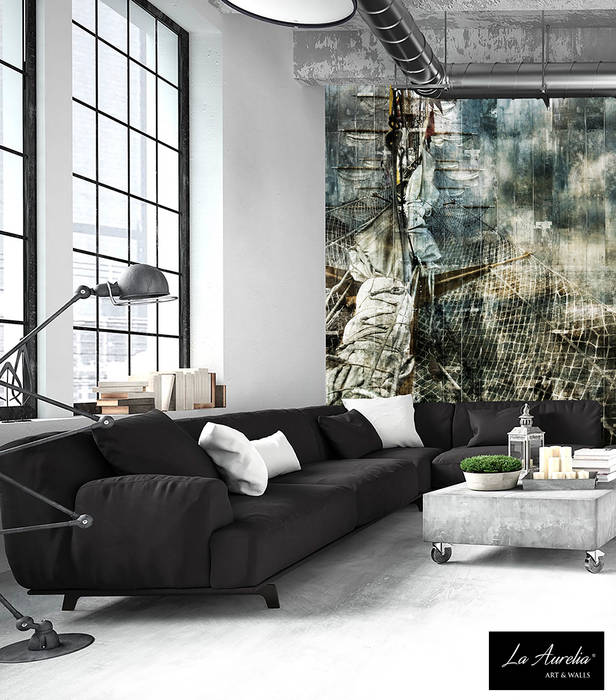 Dutch Dreams Wallpaper Collection, La Aurelia La Aurelia Industrial style walls & floors