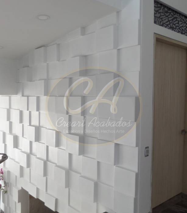 Revestimiento decorativo para muros: Box Panel Creart Acabados Paredes y pisos de estilo moderno Sintético Marrón revestimiento,decoración,acabados,paredes,diseño,textura,muros,arquitecto,Revestimientos de paredes y suelos