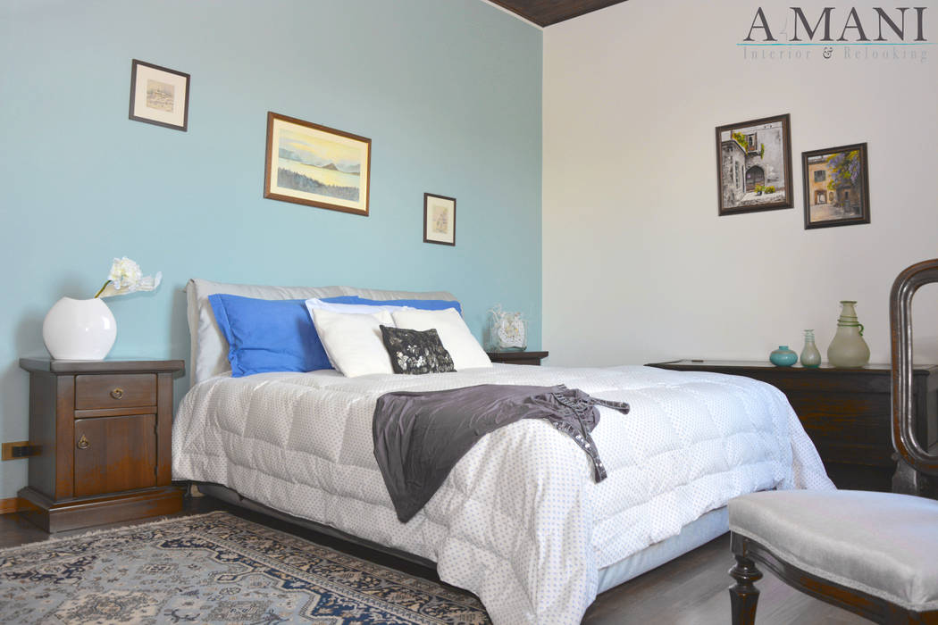 Camera Padronale A4MANI - Interior & Architecture Camera da letto in stile mediterraneo styling shooting bedroom