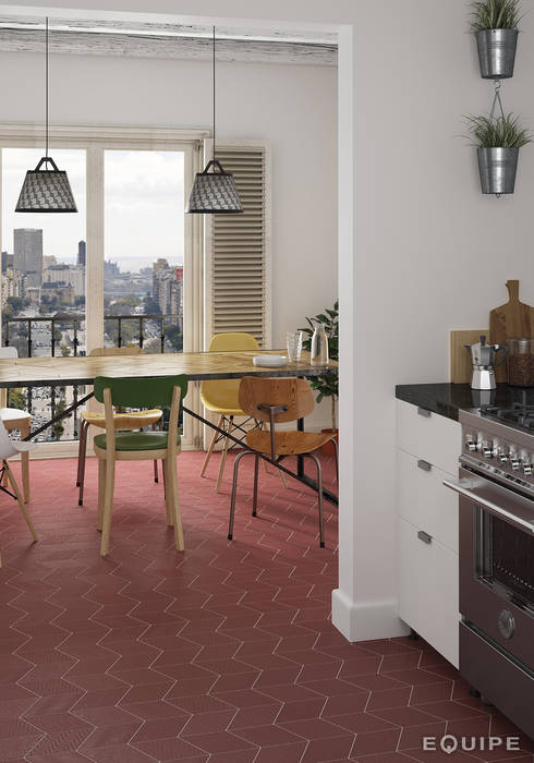 Rhombus Wall / Floor Tile, Equipe Ceramicas Equipe Ceramicas Modern dining room