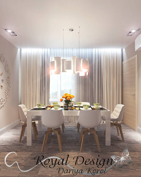 студия 1й этаж в таун хаусе, Your royal design Your royal design Minimalist dining room