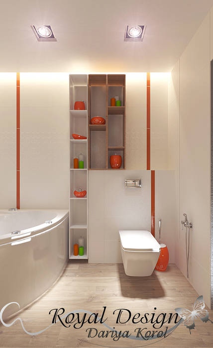 ванна для детей 2й этаж в таун хаусе, Your royal design Your royal design Minimalist style bathroom