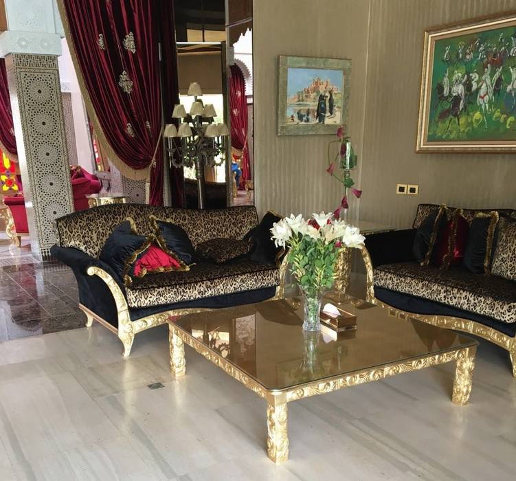 Arredo di Lusso per villa a Marrakech, VICIANI VICIANI Salones clásicos Plata/Oro Sofás y sillones
