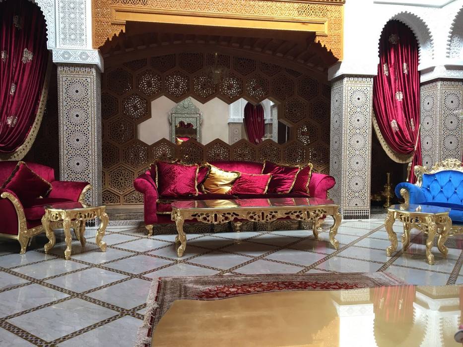 Arredo di Lusso per villa a Marrakech, VICIANI VICIANI Klassieke woonkamers Zilver / Goud Sofa's & fauteuils