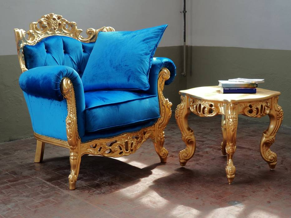 Arredo di Lusso per villa a Marrakech, VICIANI VICIANI Livings de estilo clásico Plata/Oro Salas y sillones