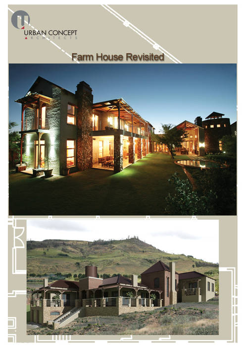 Farm house revisited, Urban concept architects Urban concept architects Country style house Stone Brown