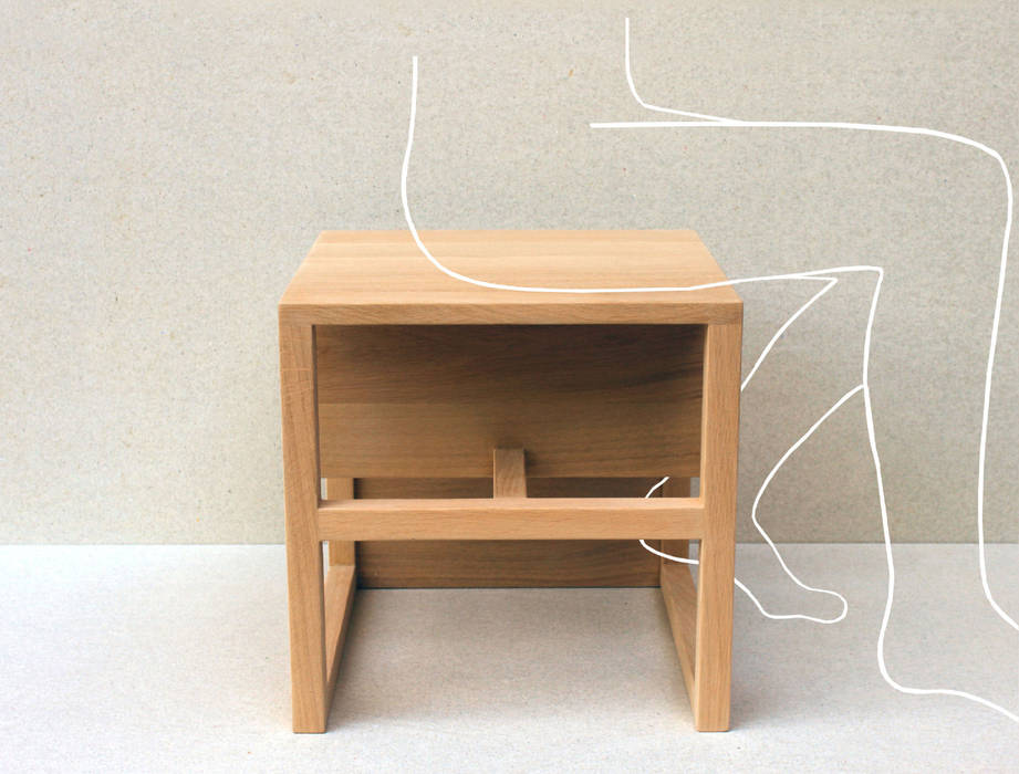 tabouret siège bébé Kubkid, nicolas baleydier design nicolas baleydier design Scandinavian style nursery/kids room Wood Wood effect Desks & chairs