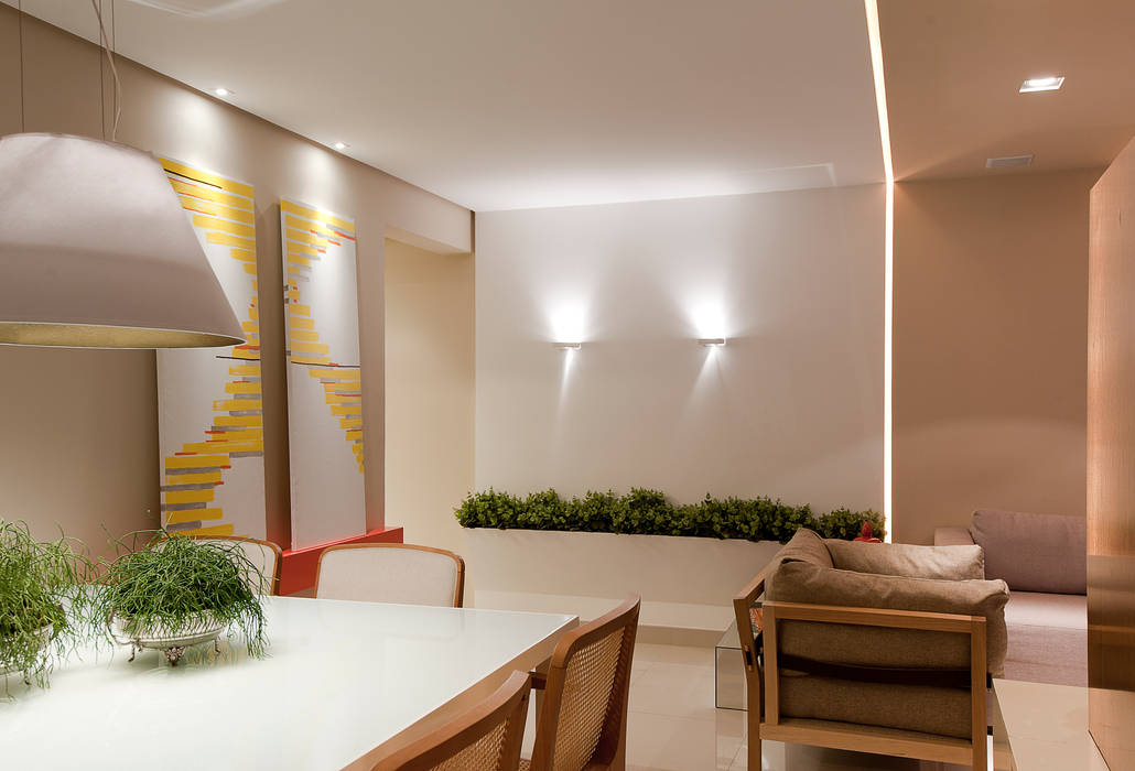 APTO. S & L, Matheus Menezes Arquiteto Matheus Menezes Arquiteto Modern dining room