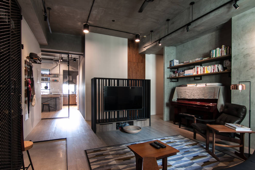 WLL house 珞石設計 LoqStudio Industrial style living room