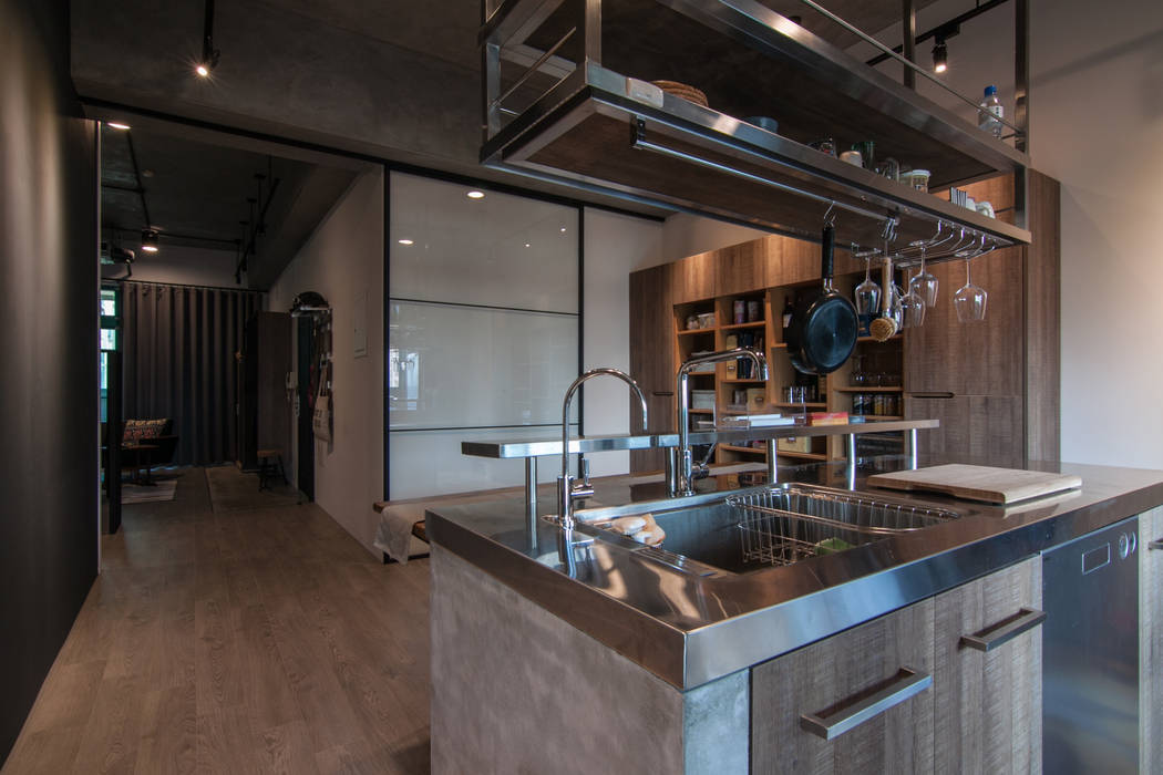 WLL house 珞石設計 LoqStudio Industrial style kitchen