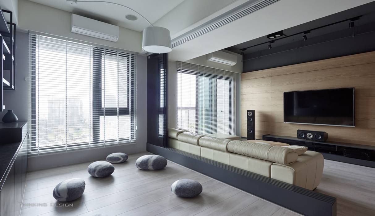 東京中城 蔡宅, 思維空間設計 思維空間設計 现代客厅設計點子、靈感 & 圖片