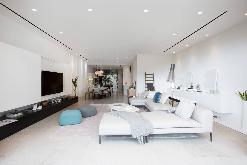 It's all about communication Sensearchitects Limited Modern living room Minimal,Interior Design,White,Simple,Open Plan,Family,Love,Visual Communication,Visual Communication