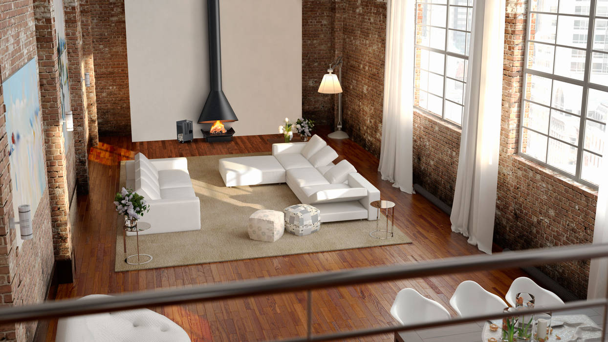 Chimenea / Fireplace Mod. BC, DAE DAE Modern living room Metal Black Fireplaces & accessories