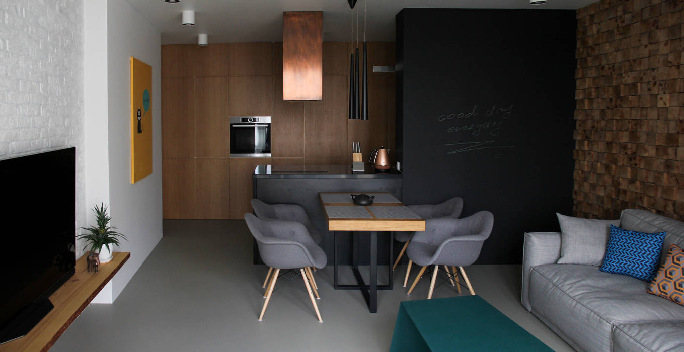 FLAT APARTMENT, Grynevich Architects Grynevich Architects Гостиная в стиле минимализм