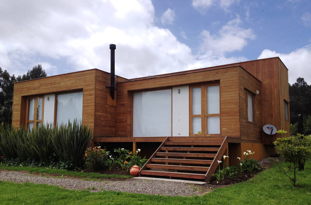 Casa cubica madera, Taller de Ensamble SAS Taller de Ensamble SAS Rumah Modern Kayu Wood effect