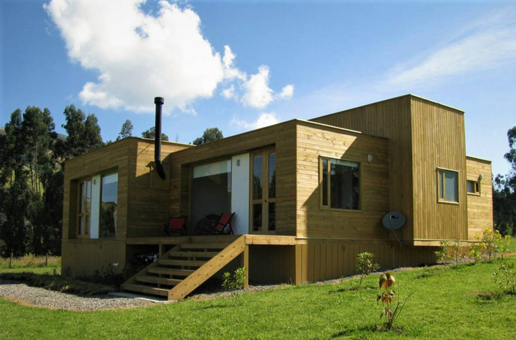 Casa cubica madera, Taller de Ensamble SAS Taller de Ensamble SAS Rumah Modern Kayu Wood effect