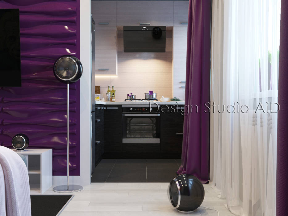 ​Interior Design and Rendering, Design Studio AiD Design Studio AiD Cozinhas minimalistas MDF