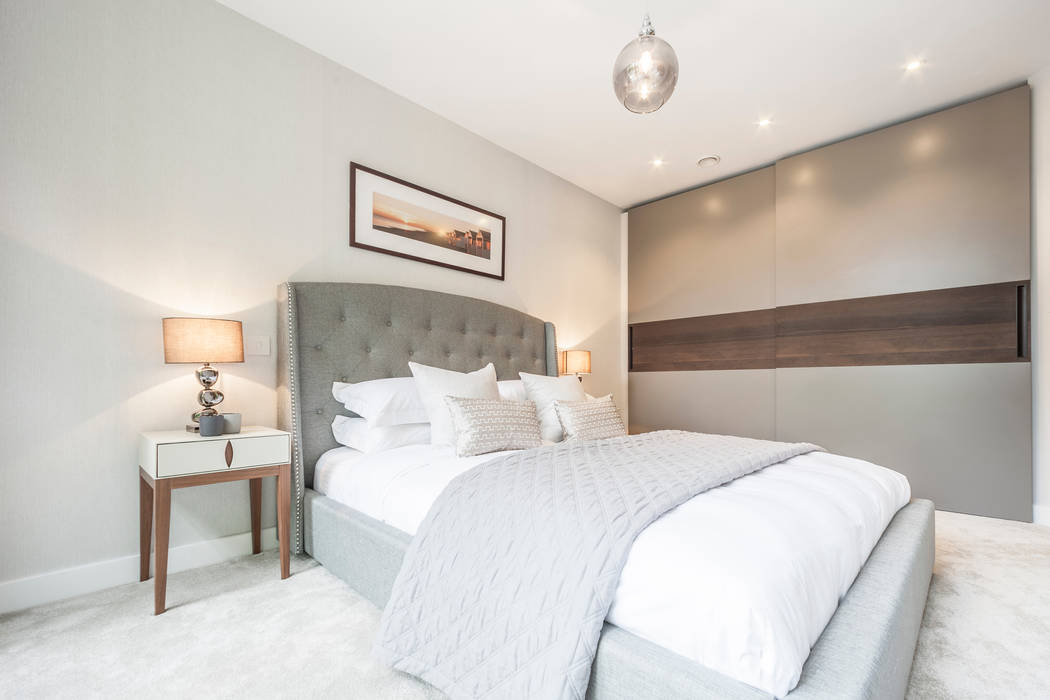 WESTMINSTER RD, BRANKSOME. DORSET - BEDROOM Jigsaw Interior Architecture & Design master,bed,bedroom,luxury,tonal