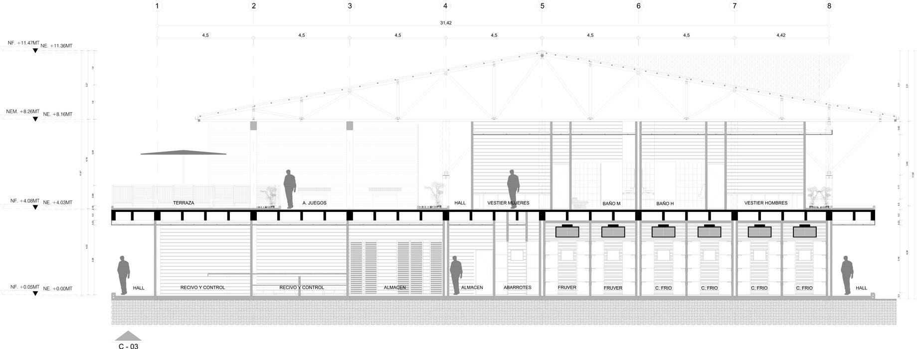 BLOQUE DE SERVICIOS HOTEL GUAJIRA RESORT (MAYAPO), EDUARDO NOVOA ARQUITECTO INDEPENDIENTE EDUARDO NOVOA ARQUITECTO INDEPENDIENTE