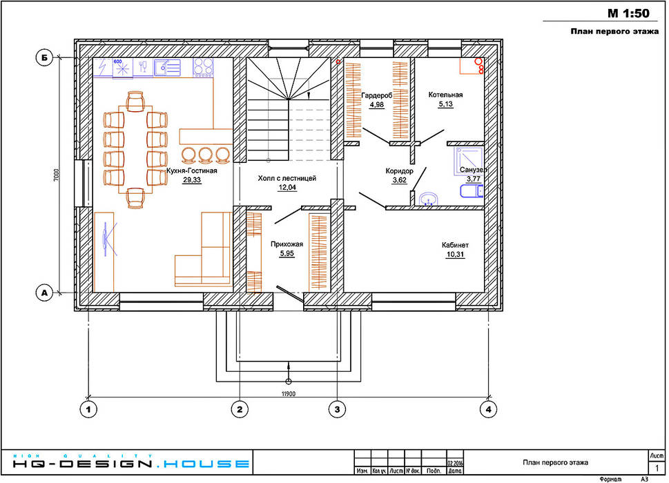 Современный дом на 170м2, hq-design hq-design Modern Evler