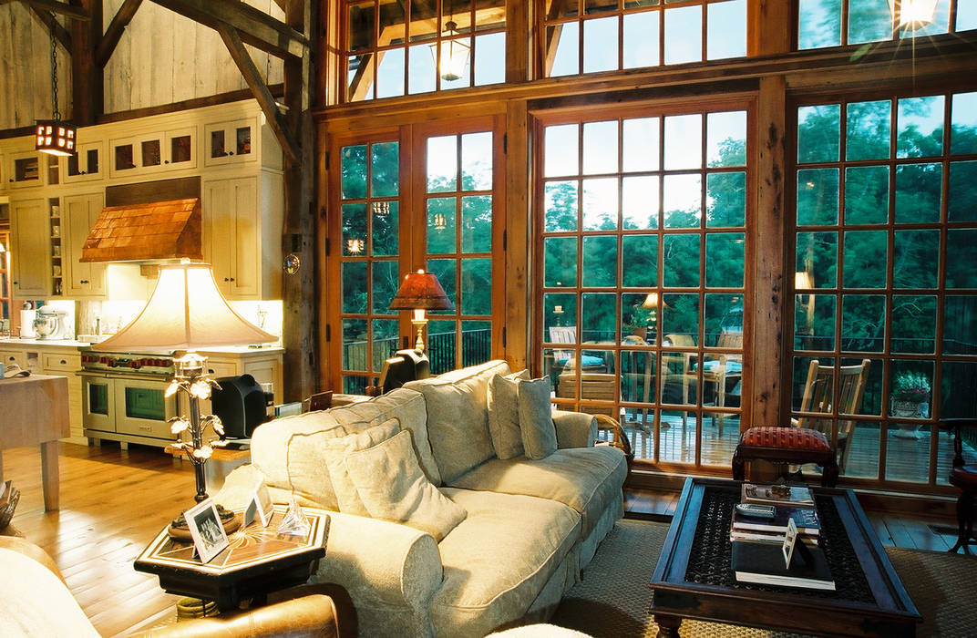 Luxury Barn, Jeffrey Dungan Architects Jeffrey Dungan Architects Living room Wood Wood effect