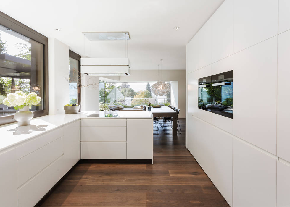 Objekt 336: Traumhaftes Einfamilienhaus mit Panoramablick , meier architekten zürich meier architekten zürich Modern kitchen