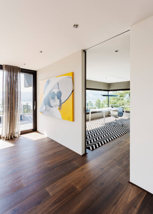Objekt 336: Traumhaftes Einfamilienhaus mit Panoramablick , meier architekten zürich meier architekten zürich Modern windows & doors