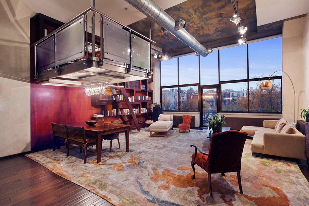 Brooklyn Loft, Joe Ginsberg Design Joe Ginsberg Design 모던스타일 거실