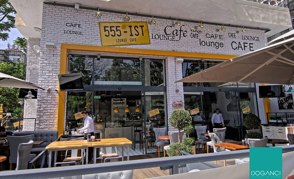 555-IST Cafe'ye yaptığımız tuğla kaplama uygulamamız, Doğancı Dış Ticaret Ltd. Şti. Doğancı Dış Ticaret Ltd. Şti. Gewerbeflächen Ziegel Gastronomie