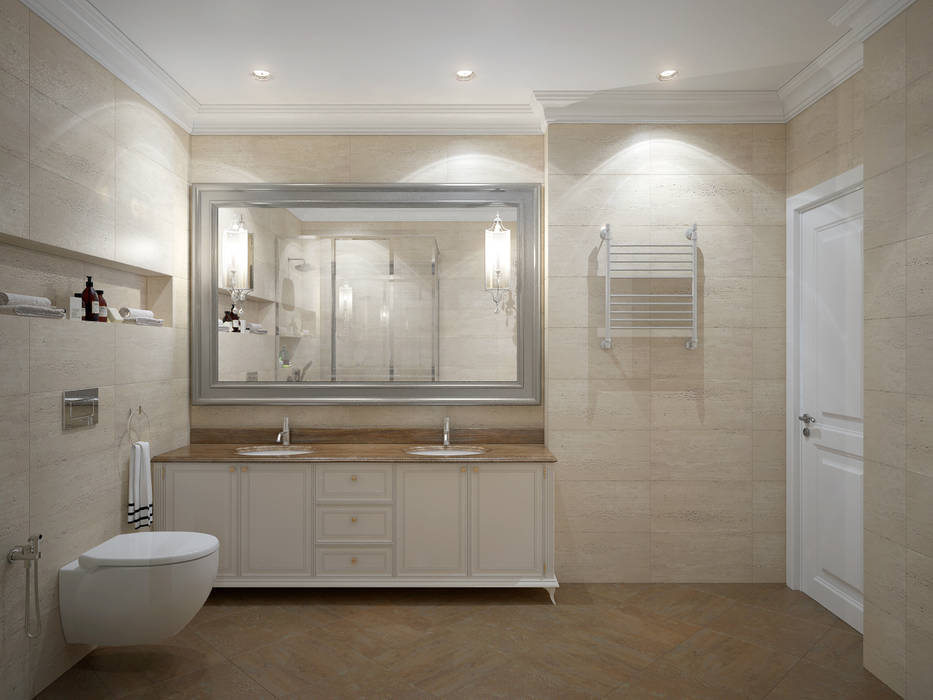 apartments in Moscow, Rubleva Design Rubleva Design Salle de bain moderne