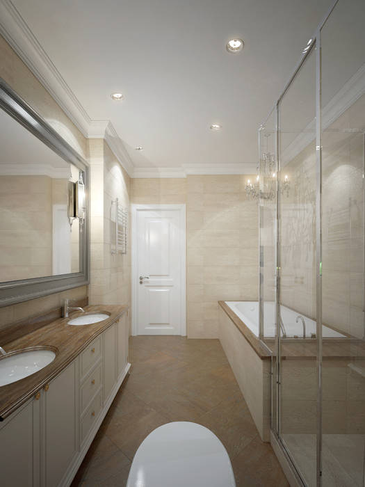 apartments in Moscow, Rubleva Design Rubleva Design Modern Bathroom