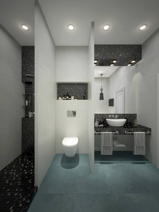 townhouse in modern style, Rubleva Design Rubleva Design Modern Bathroom