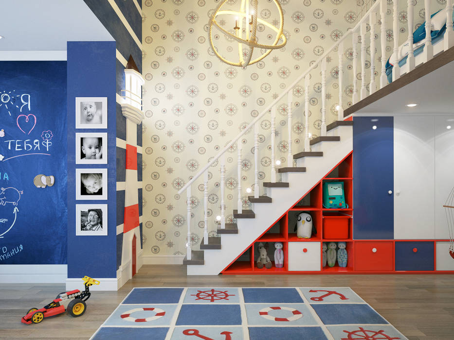 townhouse in modern style, Rubleva Design Rubleva Design Modern Kid's Room