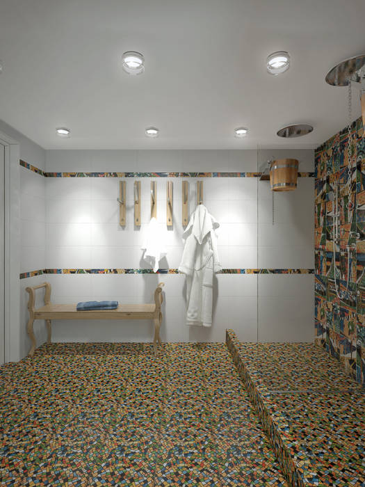 large apartment in classic style in Moscow, Rubleva Design Rubleva Design Bathroom