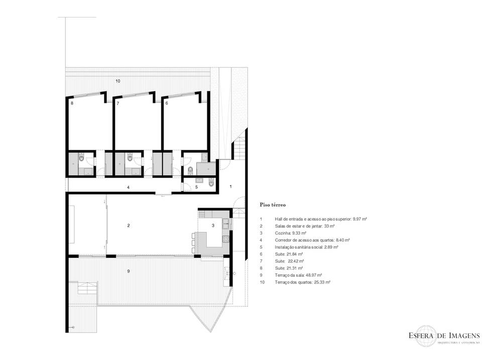 Estudo prévio para ampliação e design de interiores de moradia na praia de Wimby Esfera de Imagens Lda