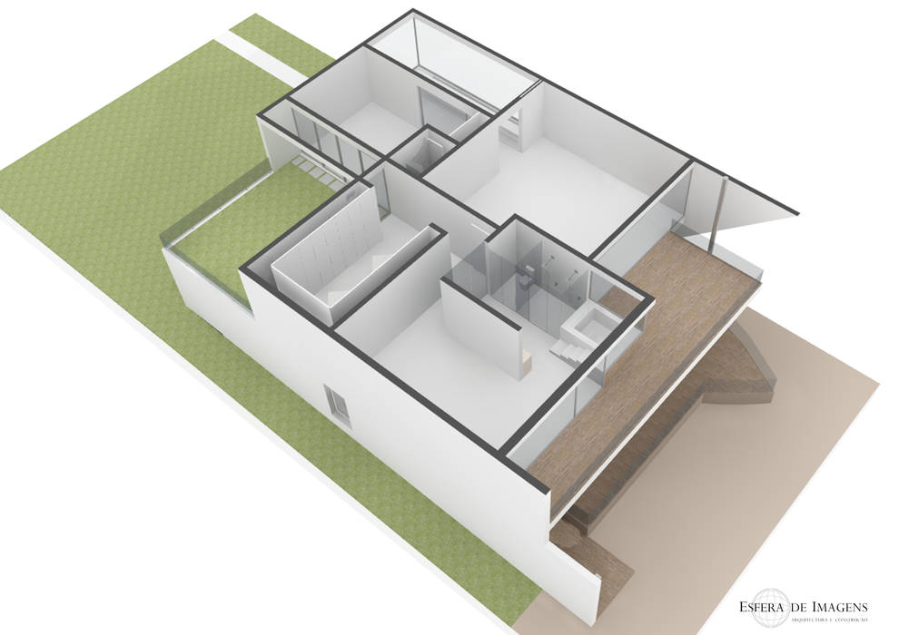 Estudo prévio para ampliação e design de interiores de moradia na praia de Wimby Esfera de Imagens Lda